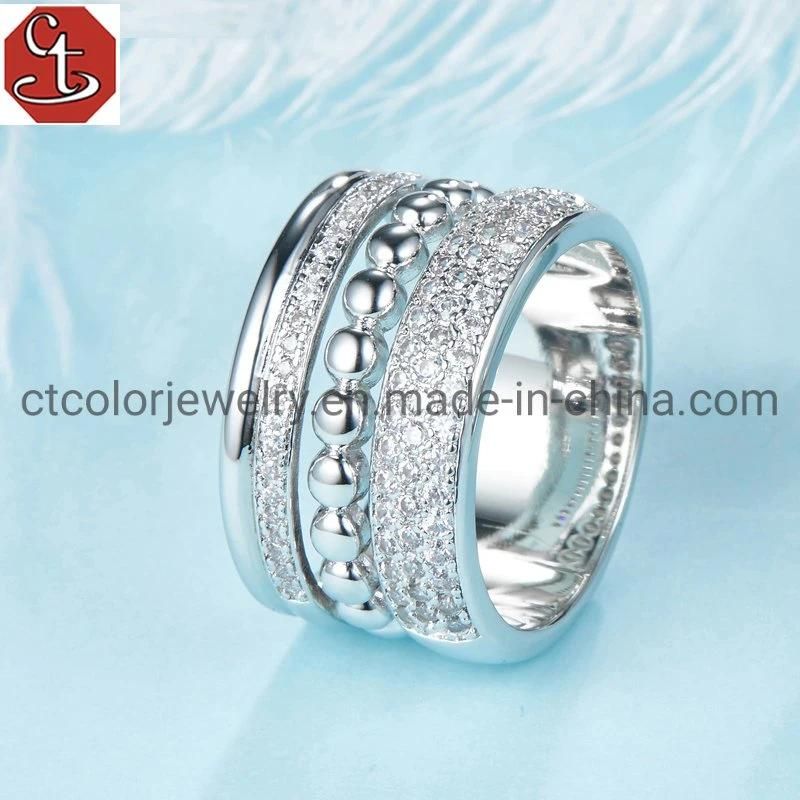 Fashion Jewelry AAA Zirconia 925 Sterling Silver Men Jewellery Ring