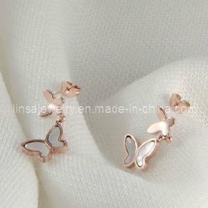 Charm Style Stainless Steel Butterfly Earring Jewelry (SE090)