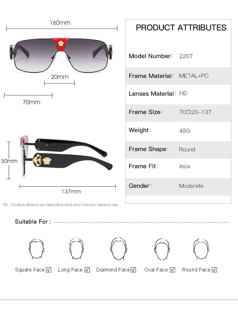 Beauty Brand Ready No MOQ Metal Sun Glasses