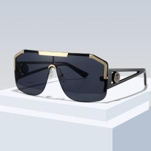 Metal Fashion Luxury Women Design Square Oversized Sunglasses