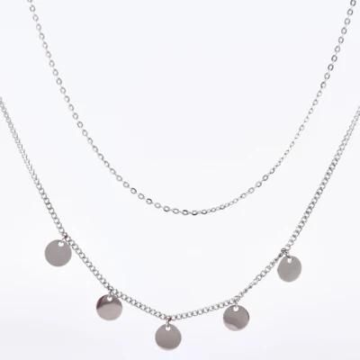 Hot Selling No Fade High Quality Layering Necklace for Lady Gold Silver Rose Gold Customized Design