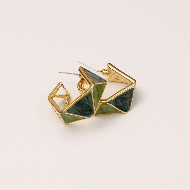 Fashion Vintage Green Stud Earrings Jewelry
