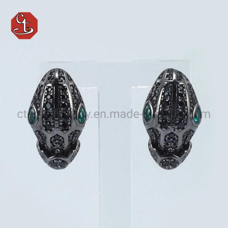 Snake Hoop Silver or Brass Earrings For Women AAA+ CZ Snake Earring Fashion Jewelry Accessories