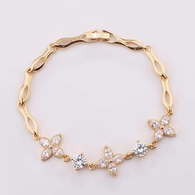 Wholesale Mexican Popular Cubic Zircon 18K Gold Plated Friendship New Fashion Bracelets for Young People Jewelry