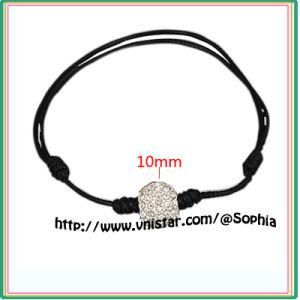 Shamballa Bracelet with Single Rhinestone Bead