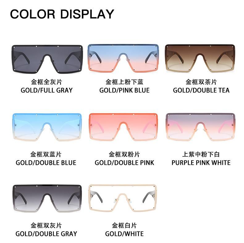 Fashion Modern Big Frame Sunglasses Female One-Piece Wide Edge Sunglasses