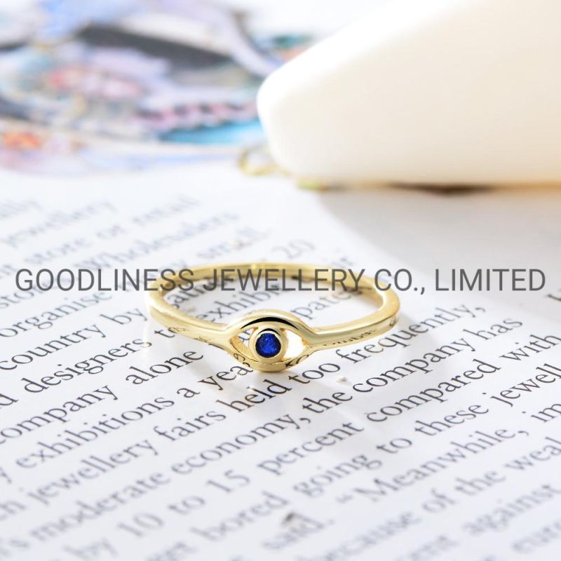 925 Sterling Silver Fine Jewelry Evil Eye Women Rings