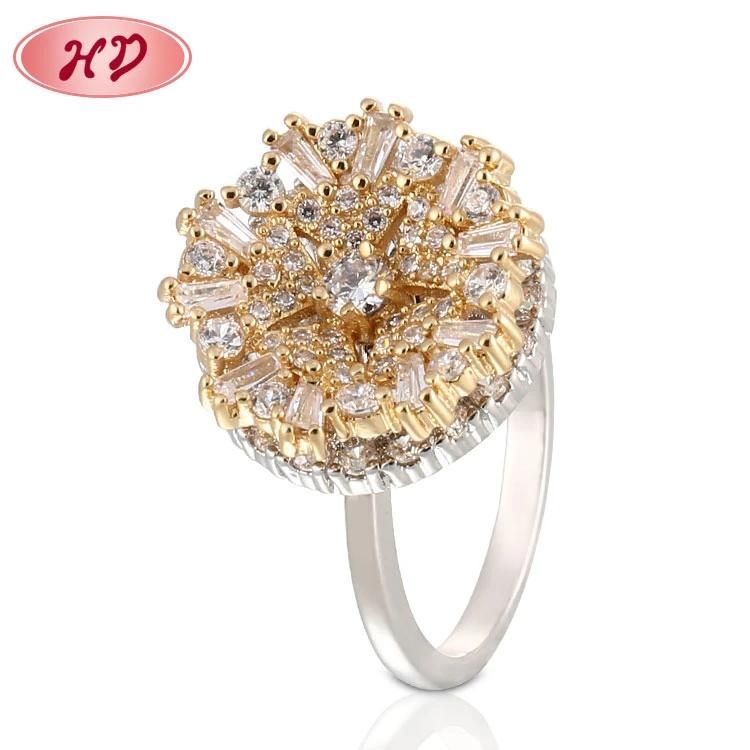 Wedding Women Brass Rings Zircon Bridal Engagement Finger Ring for Women Jewelry