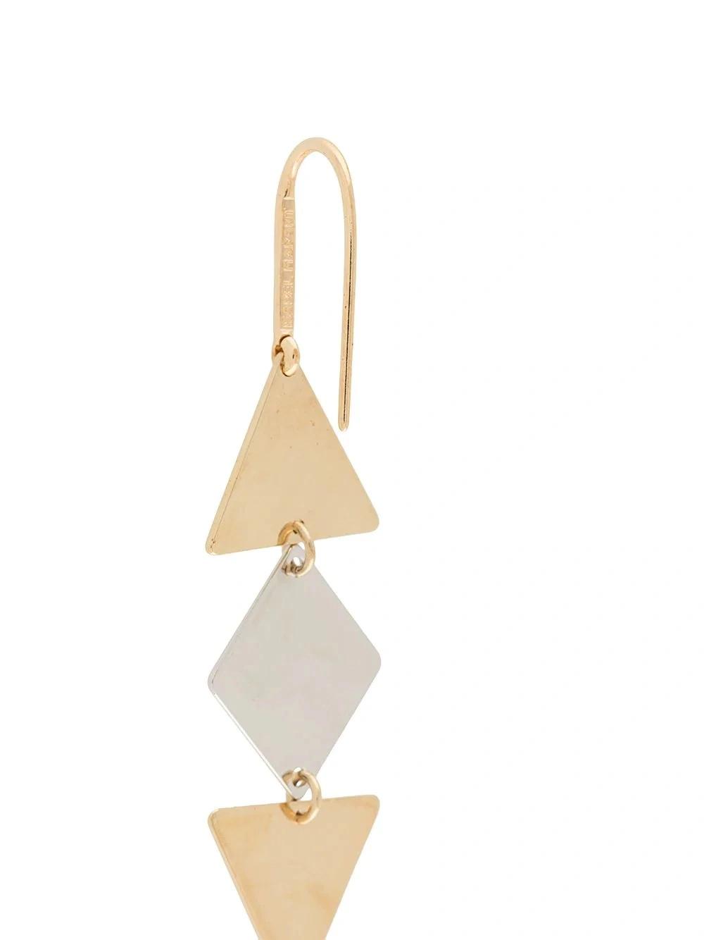 Fashion Long Triangle Combination Earrings Jewelry