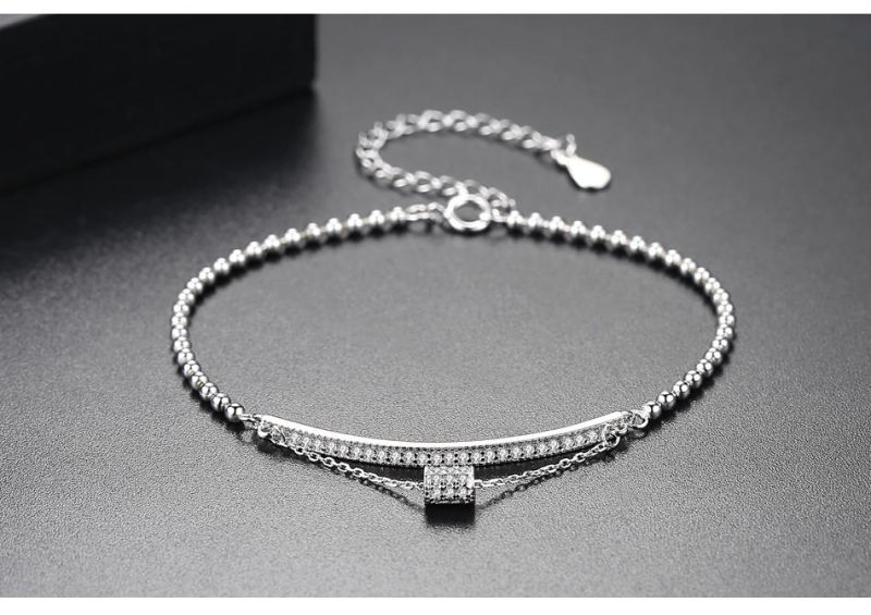 Diamonds Jewelry Cubic Zircon Bracelets with Transfer Beads