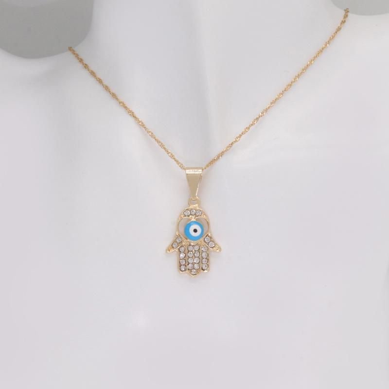 Wholesale Premium Blue Eye Ladies Pendant Fashion Jewelry Necklace