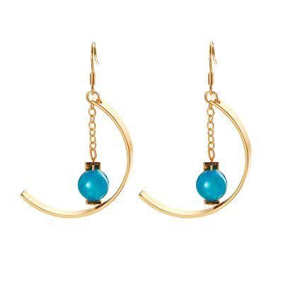 Lovely Newly Star Moon Circle Square Glass Earrings for Woman Jewelry