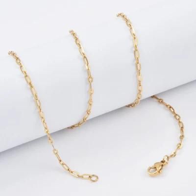 Eco-Friendly 316 Stainless Steel Silver Flat Cable Chains Classic Non Tarnish Bracelet Anklet Fashion Jewelry Necklace for Women