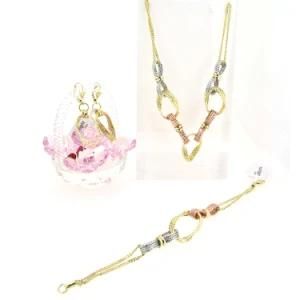 Fashion Jewellry Sets Plating Three Color Yellow Golden Color New Style Jewelry (ABB06051N4G)
