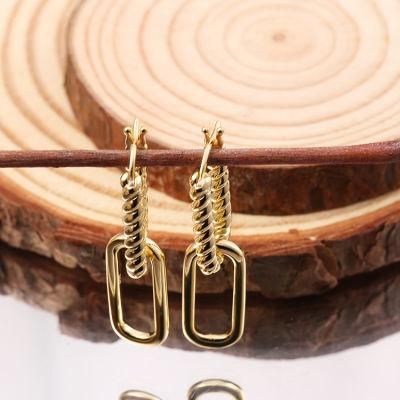 925 Silver New style Fashion Jewelry Gold Plated Factory Wholesale High Quality Jewellery Fashion Accessories Beauty Earrings