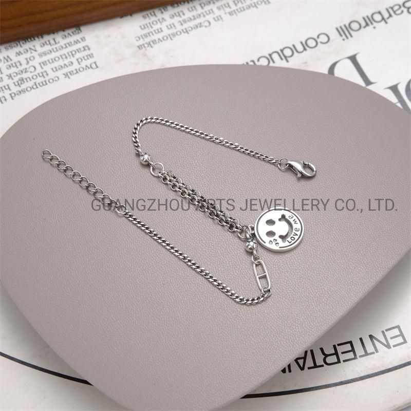 Hot & Latest 925 Sterling Silver Smile Face Love Me Letter Bracelet