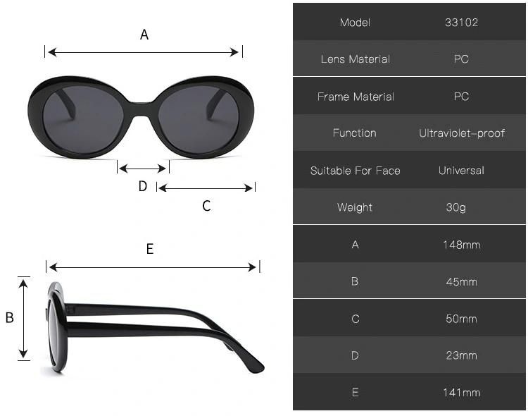 2019 Vintage Simple Round Ready Made Sunglass