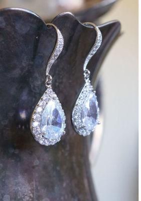 CZ Wedding Earring Jewelry, Fashion Earring Jewelry, CZ Earring, Gift Earring