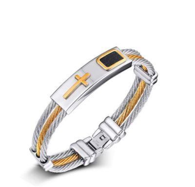 Supply Jewelry Korean Version of Men&prime; S Bracelets Stainless Steel Wire Bracelet Jewelry Wholesale