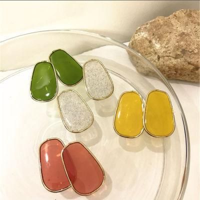 Fashion Irregular Colorful Geometric Earrings Jewelry