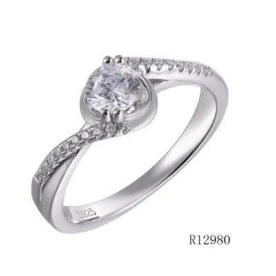 925 Sterling Silver Wedding CZ Ring