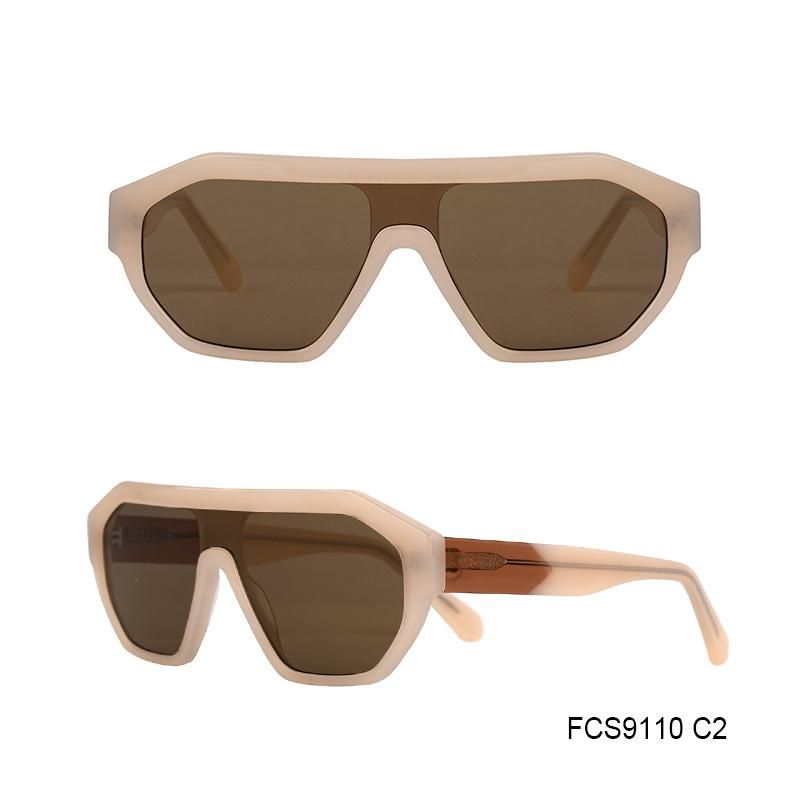 Eco Friendly Acetate with Nice Quality Hand-Make Sunglasses for Lady
