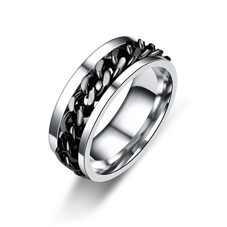 Fashion Party Gift Men Titanium Stainless Steel Punk Rings Jewelry