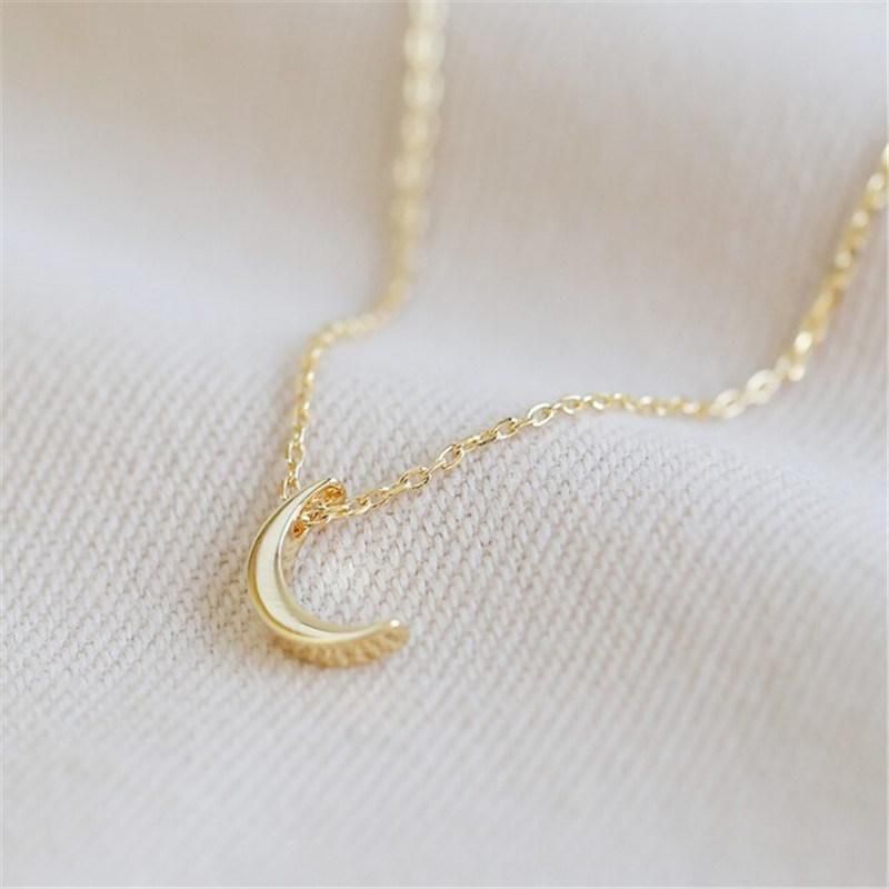 Fashion Gold Crescent Moon Necklace for Women Party or Daily Wearing Jewelry