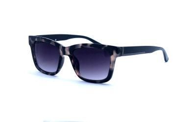 Wholesale High-End Rectangular Tortoise Shell Metal Trim Temple Fashion Sunglasses