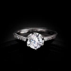 Half Wedding Band Diamond Ring in 925 Sterling Silver