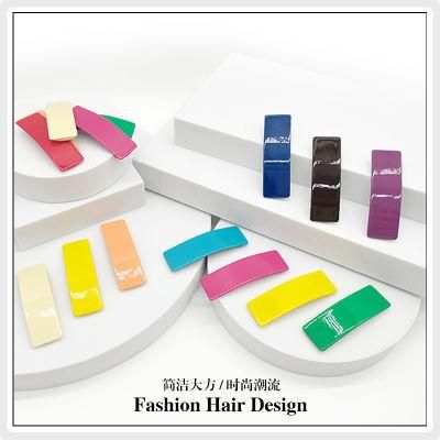 Fashion Jewelry Simple Temperament Candy Color Frosted Hair Clip