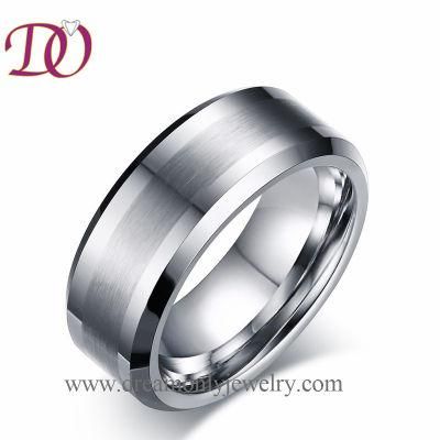 Wholesale Cheap 8mm Tungsten Ring Brushed Tungsten Ring