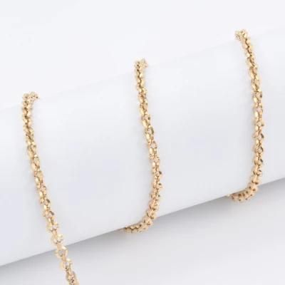 Manufacturer Customized Rose Gold Plated Stainless Steel Fashion Belcher Rolo Chain Jewelry Accessories for Bangle Bracelet Necklace