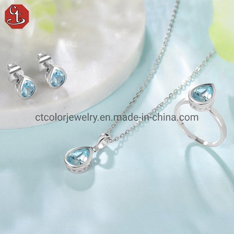 Fashion Accessories 925 Sterling Silver temperament women Gift Jewelry Set