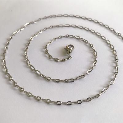 Fashion Accessories Stainless Steel Flat Length 1: 1 Cable Chain Jewelry Design