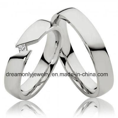 Custom Square Stone Ring White Gold Wedding Ring