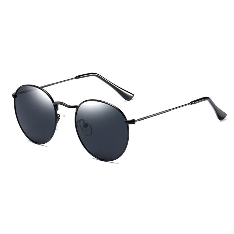 High Quality Retro Style Unisex Metal Medium Round Fashion Sunglasses