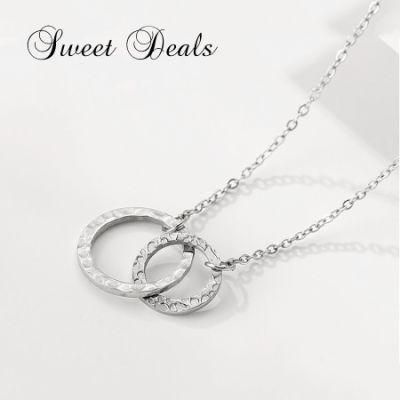Fashion Jewelry Necklace Double Ring Geometric Necklace Clavicle Chain