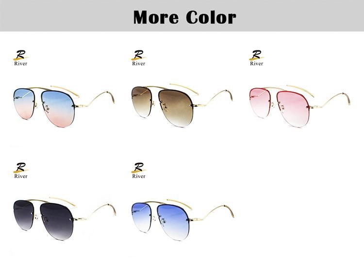 New Style Bright Colors Metal Frames Women Ready Sunglasses
