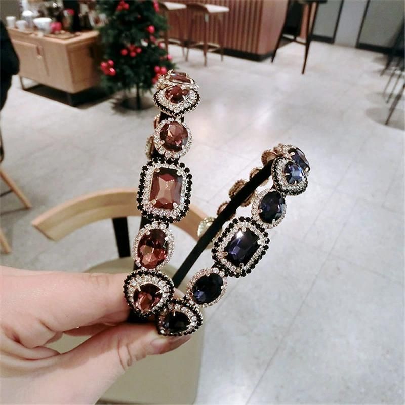 2022 New High Quality Rhinestone Hairband Faux Diamond Headband Luxury Bling Headbands