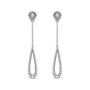 925 Sterling Silver Long Hip Pop Dangle Earring