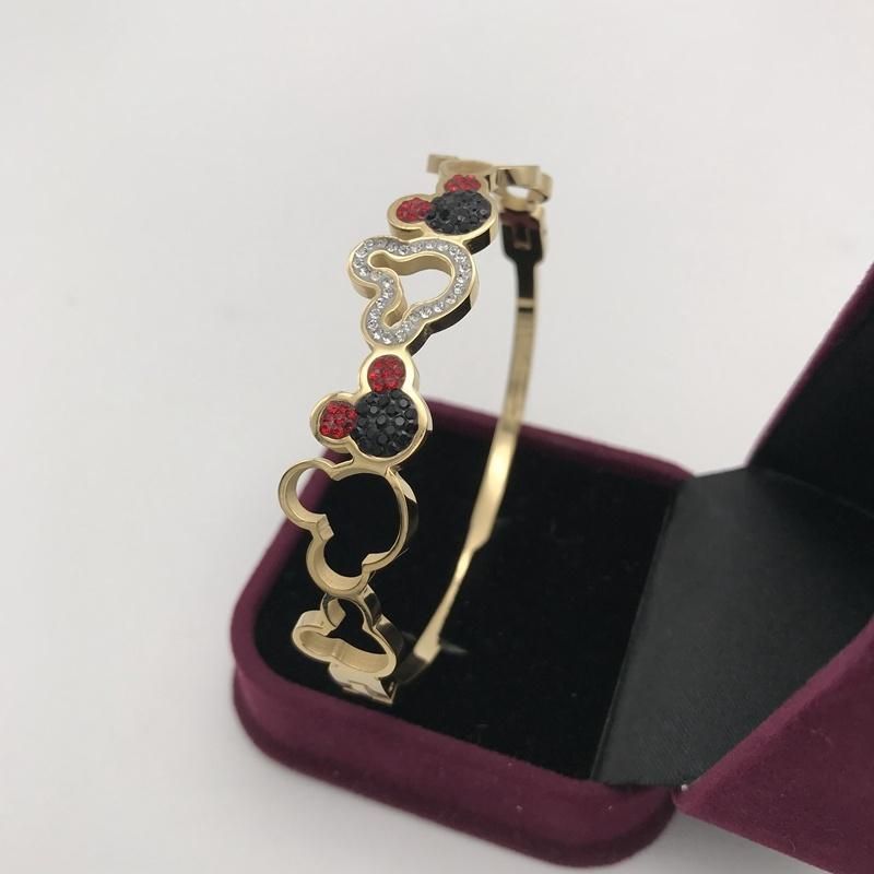 Hot Sale Rainbow Stones Fashion Jewelry Gold Plated Colorful Zircons Women Bracelets