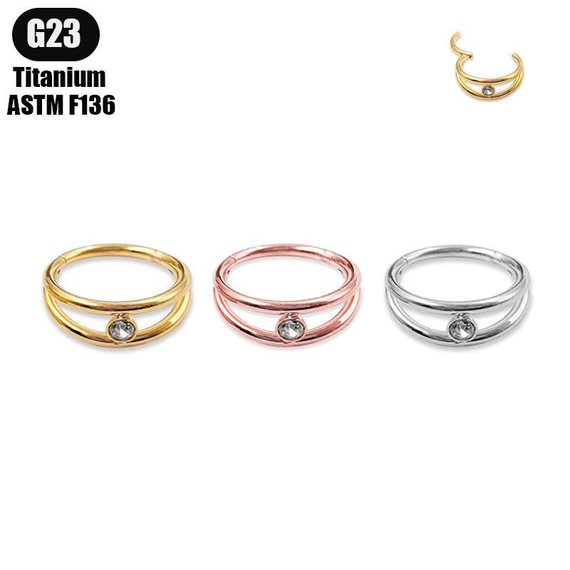 Titanium Earring Hoop Hinged Septum Rings and Nose Rings Hoops for Women Men