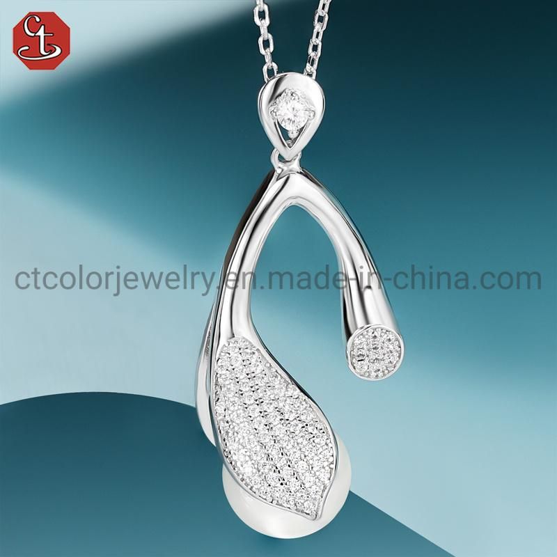 New Fashion Romantic 925 silver Ring Shell pearl pendent Jewelry Set