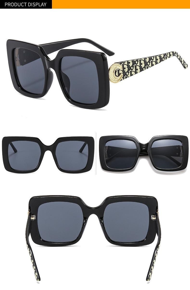 2021 New Arrivals Fashion Designer Square Frame Women Oversized Shades Sunglasses