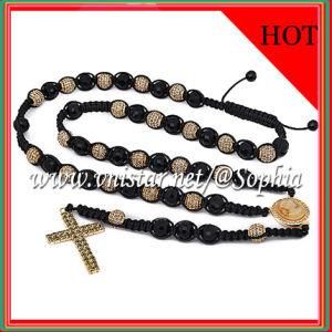 Fashion Gold Cross Beads Necklace