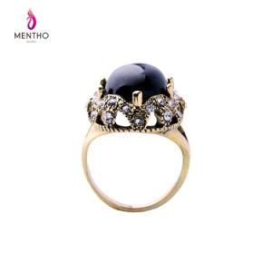 New Simple Personal Retro Inlaid Gemstone and Rhinestone Alloy Women&prime;s Ring