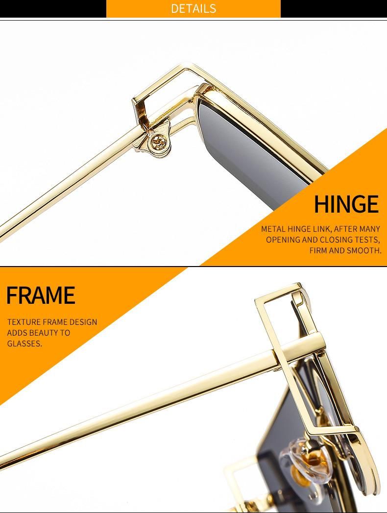 2022 Metal Frame One Piece Sunglasses Punk Sunglasses