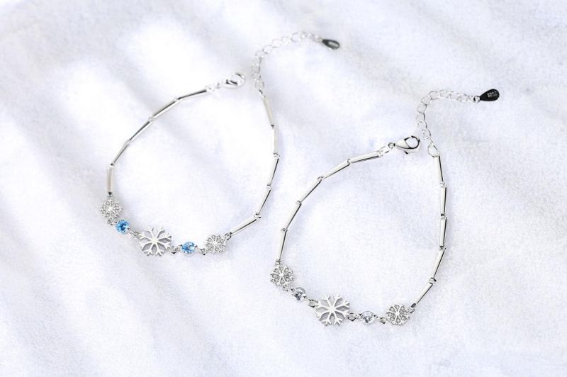 925 Sterling Silver Snowflake Bracelet