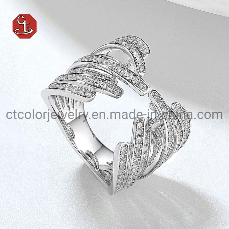 Fashion Wing Silver Jewelry 925 Sterling Silver Open Ring